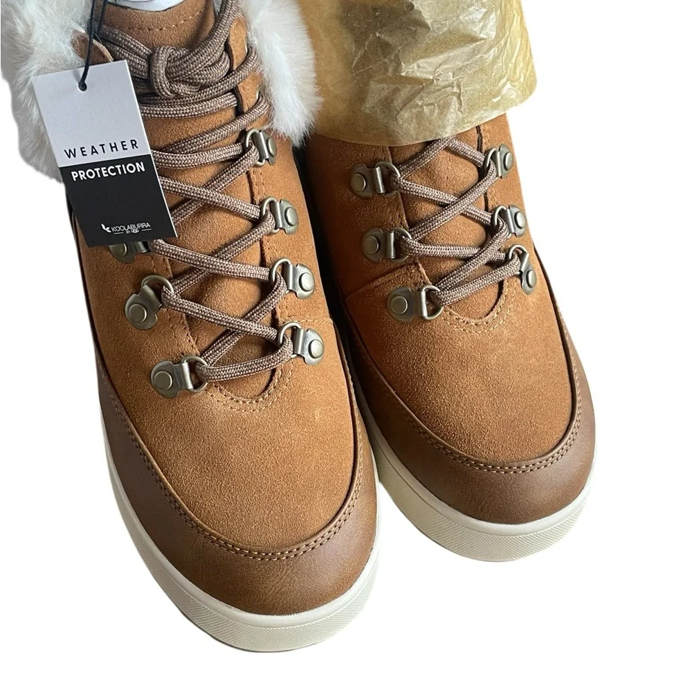 Koolaburra by UGG Tynlee Lace-Up Boots, Brown, Size‎ 8, Brand New
